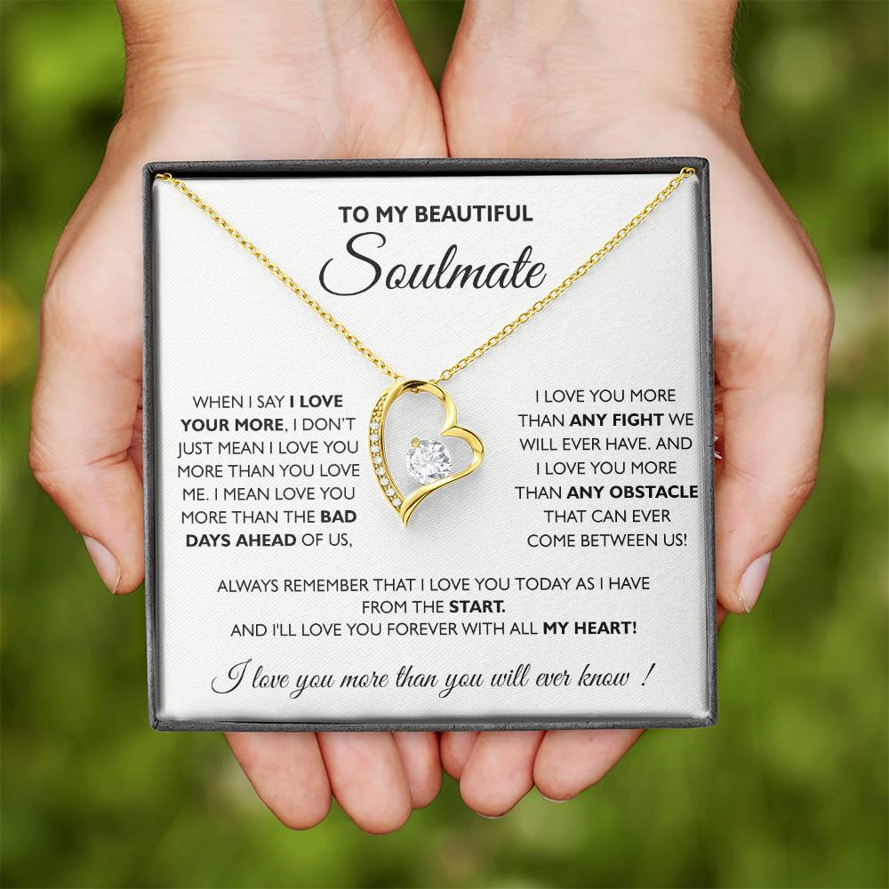 To My Soulmate Necklace Eternal Hope Necklace Valentine Day gift for Soulmate 175133533988 Forever Love Necklace