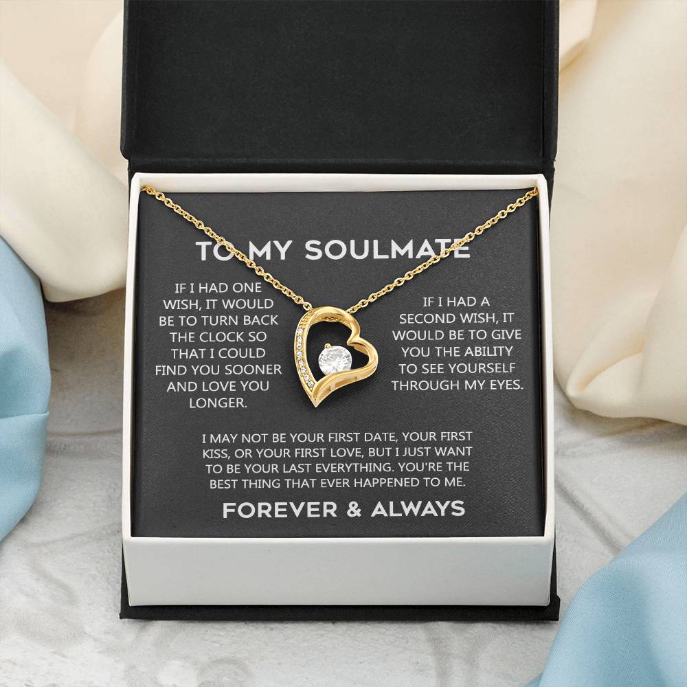 To My Soulmate Eternal Hope Necklace  Wife Soulmate Valentines Day Gift for Her 175144059615 Forever Love Necklace