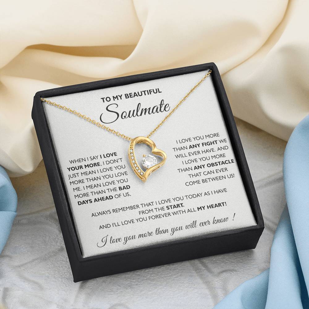 To My Soulmate Necklace Eternal Hope Necklace Valentine Day gift for Soulmate 175133533988 Forever Love Necklace