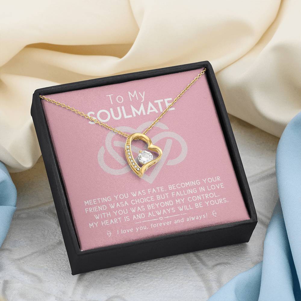 To My Soulmate Forever Love Necklace Gift For Soulmate Jewelry For Girlfriend Forever Love Necklace
