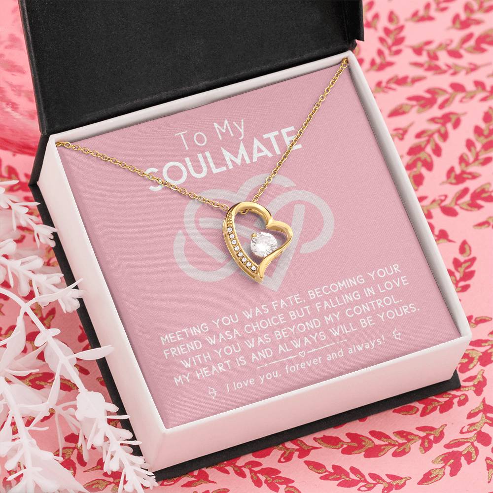 To My Soulmate Forever Love Necklace Gift For Soulmate Jewelry For Girlfriend Forever Love Necklace