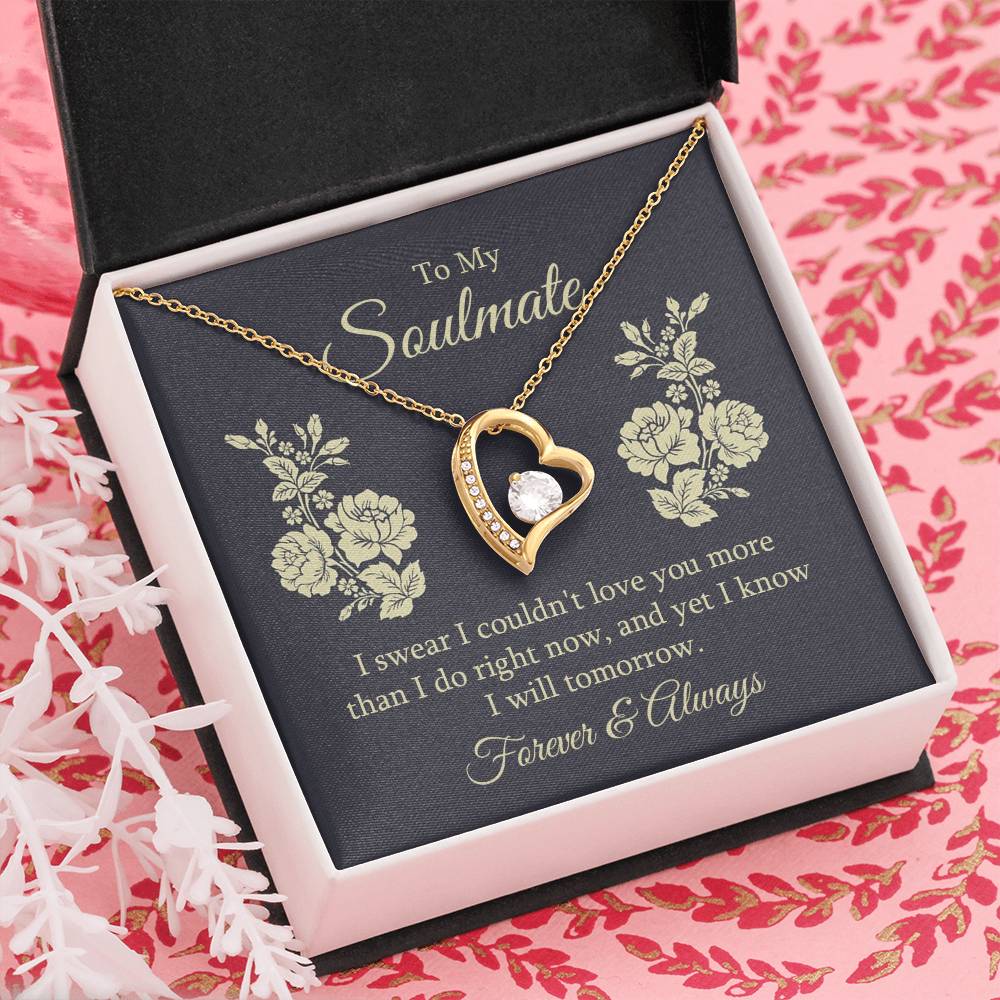 To my soulmate - I swear I couldn't love you Forever Love Necklace