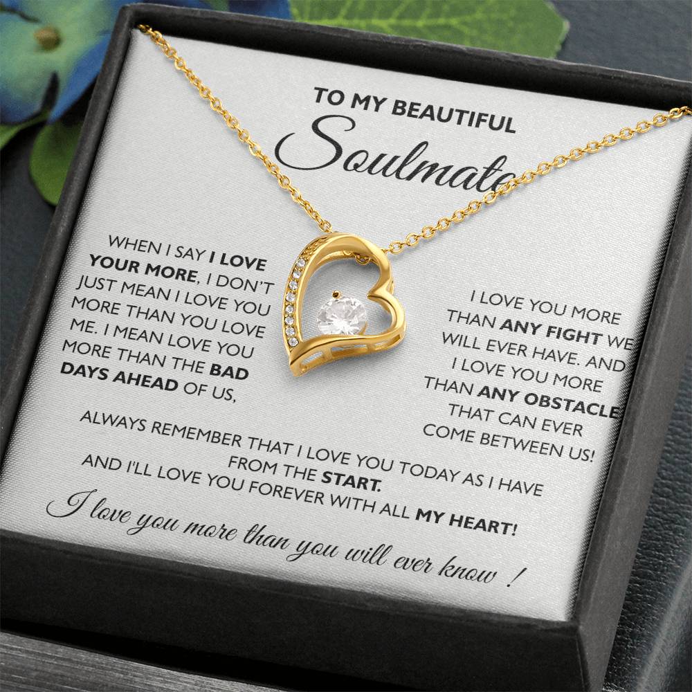 To My Soulmate Necklace Eternal Hope Necklace Valentine Day gift for Soulmate 175133533988 Forever Love Necklace