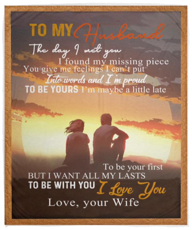 To My Husband Blanket From Wife I Love You To The Moon And Back Blanket 50x60