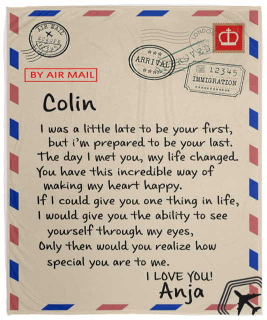 Custom Blanket Personalized -Letter Fleece Blanket-to My Future Wife