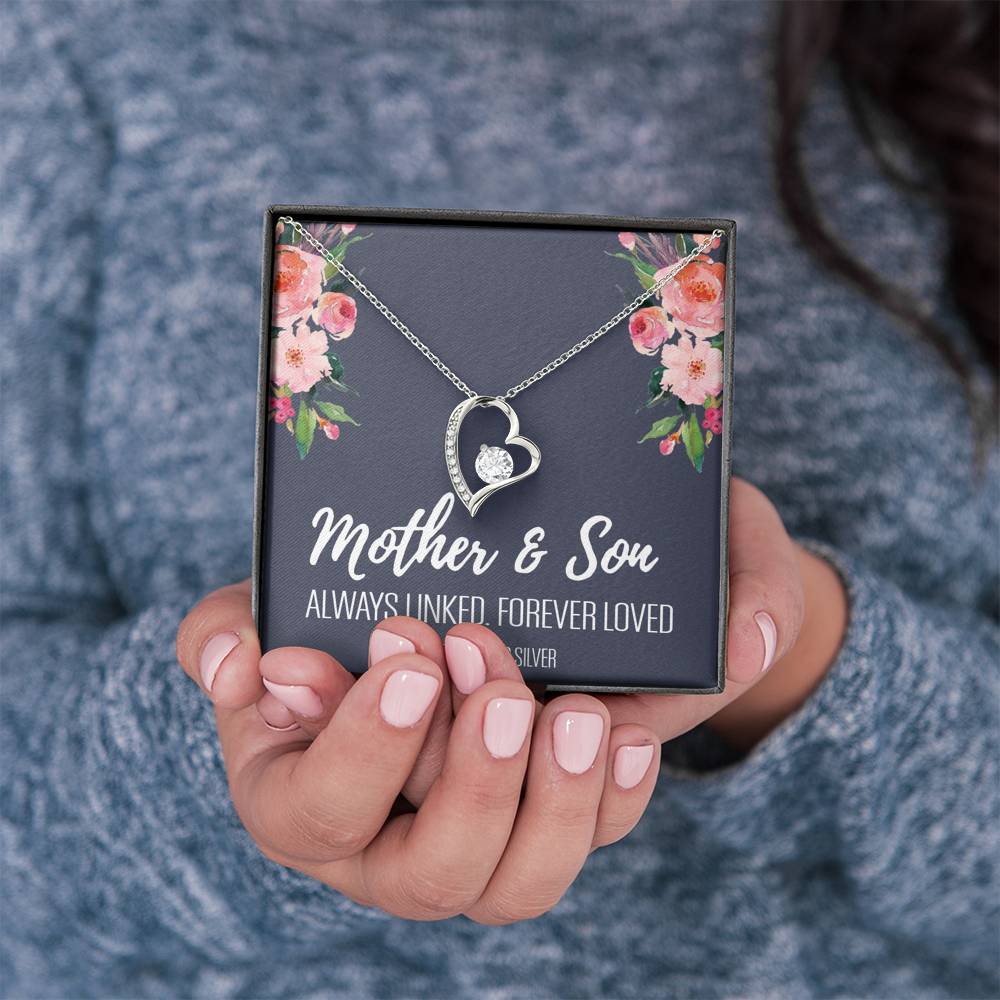 Gift For Mom From Son, Mother Son Gifts, Happy Mother's Day Necklace, Mom Gift