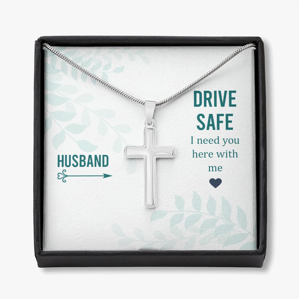 To My Husband Cross Necklace, Husband Necklace from Wife, Gifts For Husband From Wife, Gift For Groom From Bride On Wedding Day, Aniversary Birthday Gift For Him, Valentine Gift for Men11 Personalized Cross Necklace