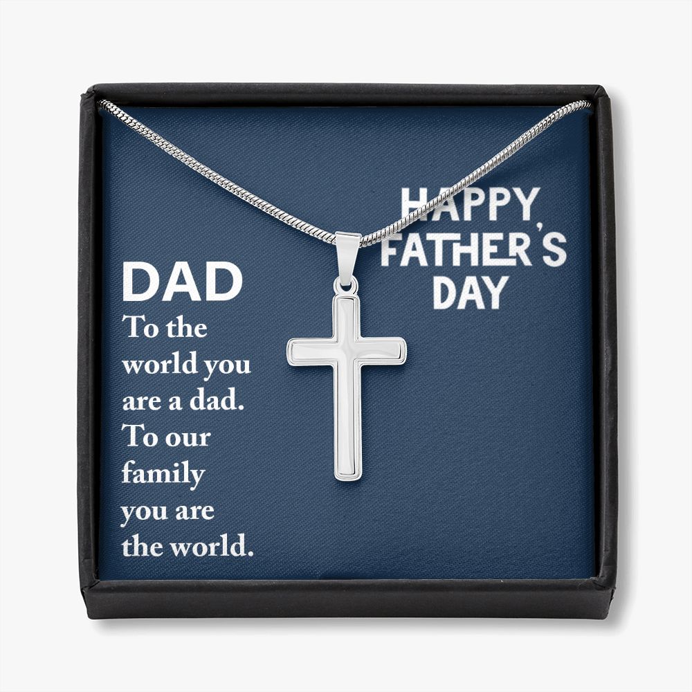 Sterling Silver Cross Necklace Gifts for Men, Cross Necklace for Men Religious Gifts for Men Baptism Gifts Anniversary Valentines Day Gifts for Him Fathers Day Christmas Gifts for Dad Son Boyfriend Personalized Cross Necklace