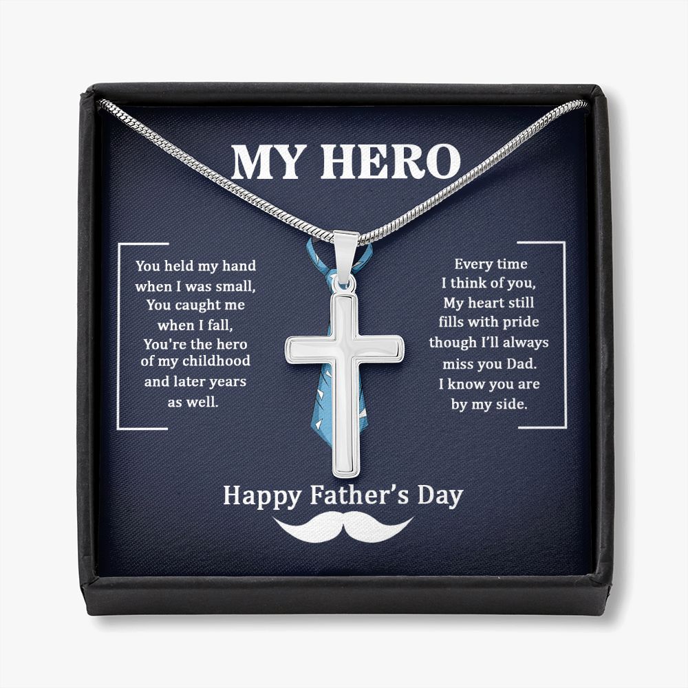 Sterling Silver Cross Necklace Gifts for Men, Cross Necklace for Men Religious Gifts for Men Baptism Gifts Anniversary Valentines Day Gifts for Him Fathers Day Christmas Gifts for Dad Son Boyfriend