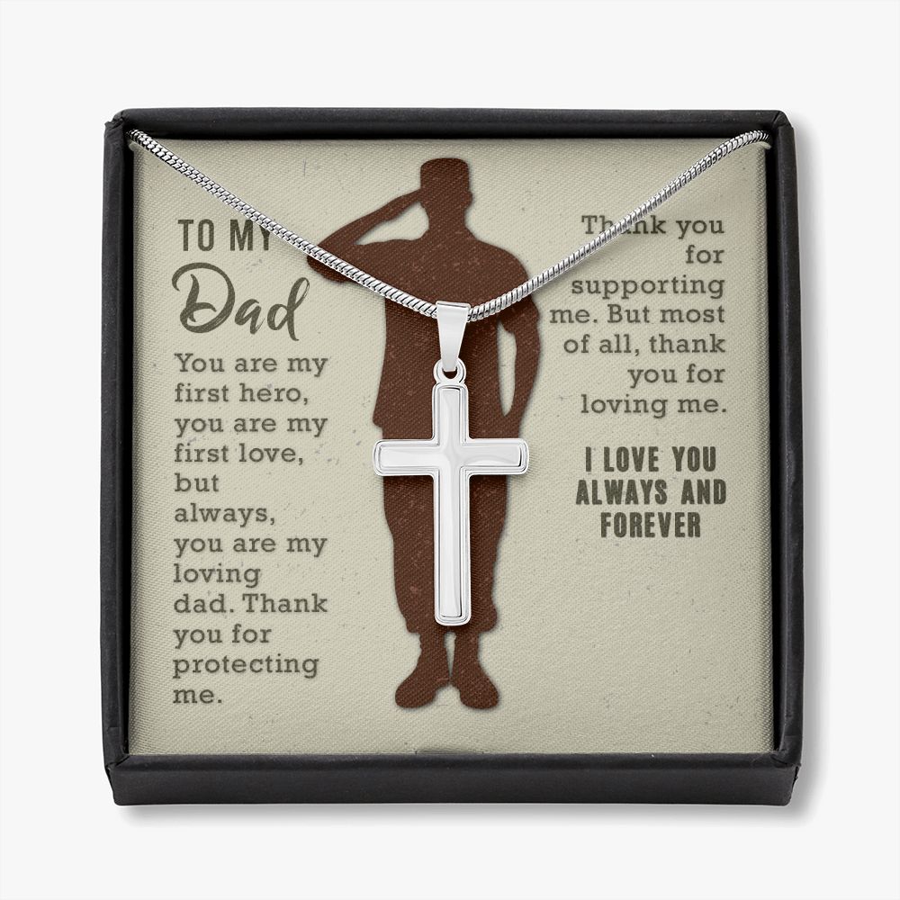 Sterling Silver Cross Necklace Gifts for Men, Cross Necklace for Men Religious Gifts for Men Baptism Gifts Anniversary Valentines Day Gifts for Him Fathers Day Christmas Gifts for Dad Son Boyfriend