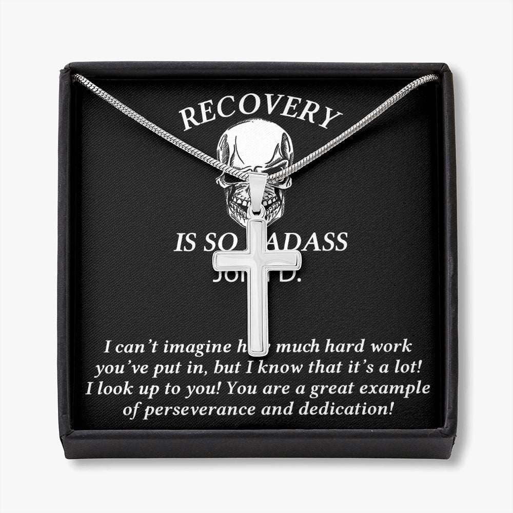 Cross Necklace for Men Black Silver Gold Stainless Steel Christian Bible Verse Jewelry Birthday Graduation Fathers Day Valentine's Day Christmas Gifts for Men Son Husband Boyfriend Dad Friends Personalized Cross Necklace