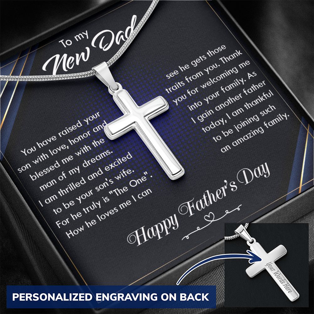 Cross Necklace for Men Black Silver Gold Stainless Steel Christian Bible Verse Jewelry Birthday Graduation Fathers Day Valentine's Day Christmas Gifts for Men Son Husband Boyfriend Dad Friends4 Personalized Cross Necklace
