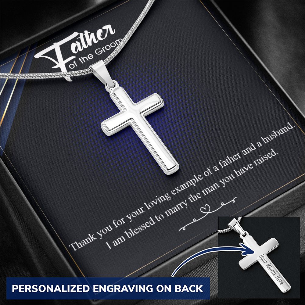 Cross Necklace for Men Black Silver Gold Stainless Steel Christian Bible Verse Jewelry Birthday Graduation Fathers Day Valentine's Day Christmas Gifts for Men Son Husband Boyfriend Dad Friends5 Personalized Cross Necklace