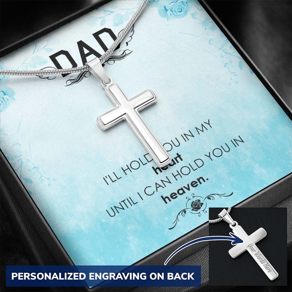 Sterling Silver Cross Necklace Gifts for Men, Cross Necklace for Men Religious Gifts for Men Baptism Gifts Anniversary Valentines Day Gifts for Him Fathers Day Christmas Gifts for Dad Son Boyfriend