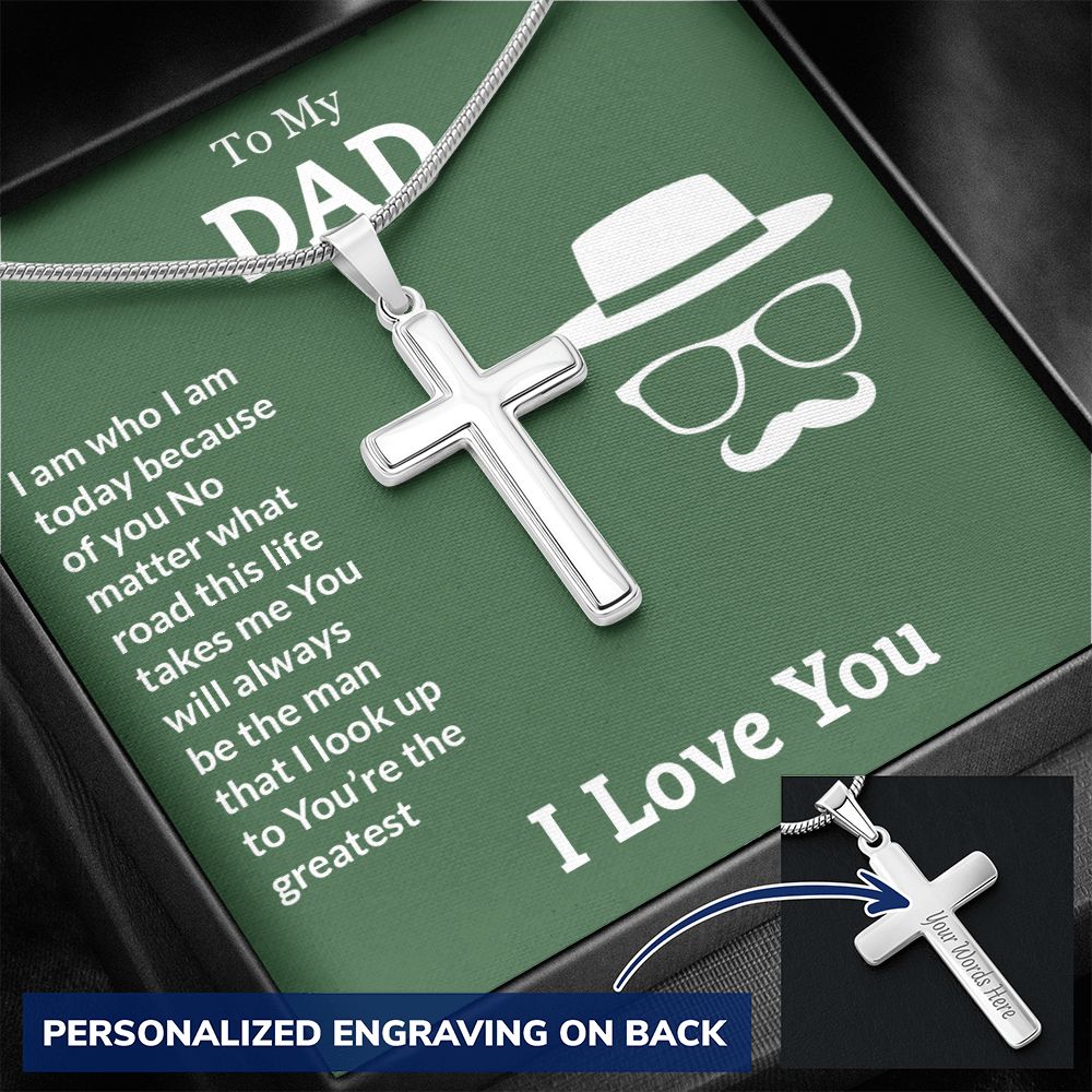 Sterling Silver Cross Necklace Gifts for Men, Cross Necklace for Men Religious Gifts for Men Baptism Gifts Anniversary Valentines Day Gifts for Him Fathers Day Christmas Gifts for Dad Son Boyfriend