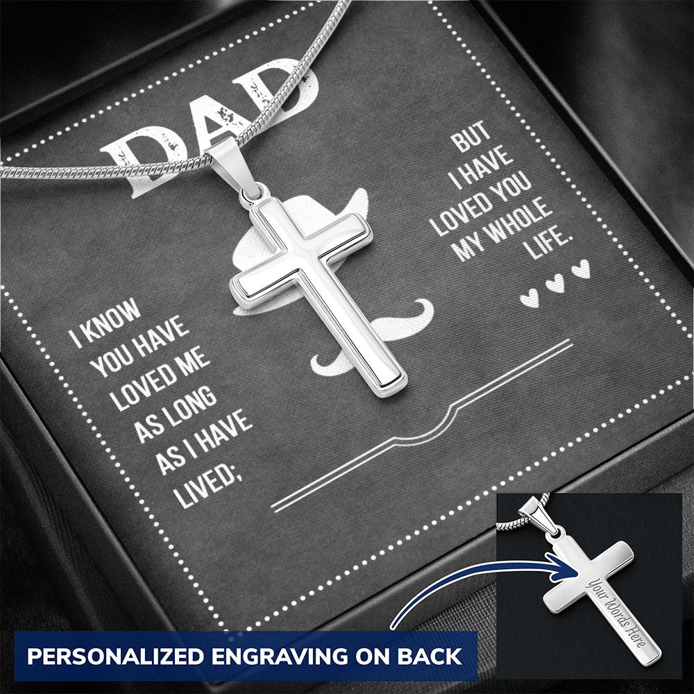 Sterling Silver Cross Necklace Gifts for Men, Cross Necklace for Men Religious Gifts for Men Baptism Gifts Anniversary Valentines Day Gifts for Him Fathers Day Christmas Gifts for Dad Son Boyfriend