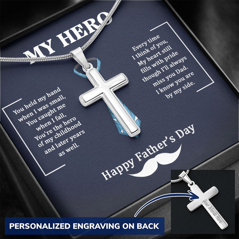 Sterling Silver Cross Necklace Gifts for Men, Cross Necklace for Men Religious Gifts for Men Baptism Gifts Anniversary Valentines Day Gifts for Him Fathers Day Christmas Gifts for Dad Son Boyfriend