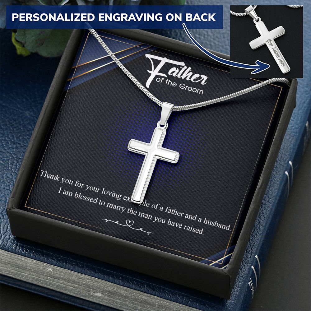 Cross Necklace for Men Black Silver Gold Stainless Steel Christian Bible Verse Jewelry Birthday Graduation Fathers Day Valentine's Day Christmas Gifts for Men Son Husband Boyfriend Dad Friends5 Personalized Cross Necklace