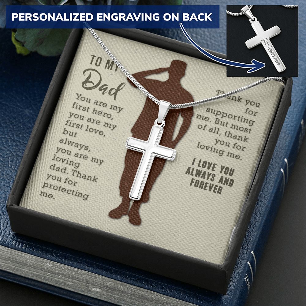 Sterling Silver Cross Necklace Gifts for Men, Cross Necklace for Men Religious Gifts for Men Baptism Gifts Anniversary Valentines Day Gifts for Him Fathers Day Christmas Gifts for Dad Son Boyfriend
