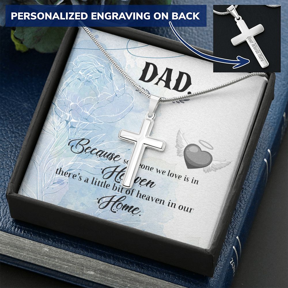 To My Dad Necklace Pendant Gift From Daughter Or Son Necklace Someone We Love Happy Father's Day, To Dad Father In Law Gifts On Birthday Anniversary