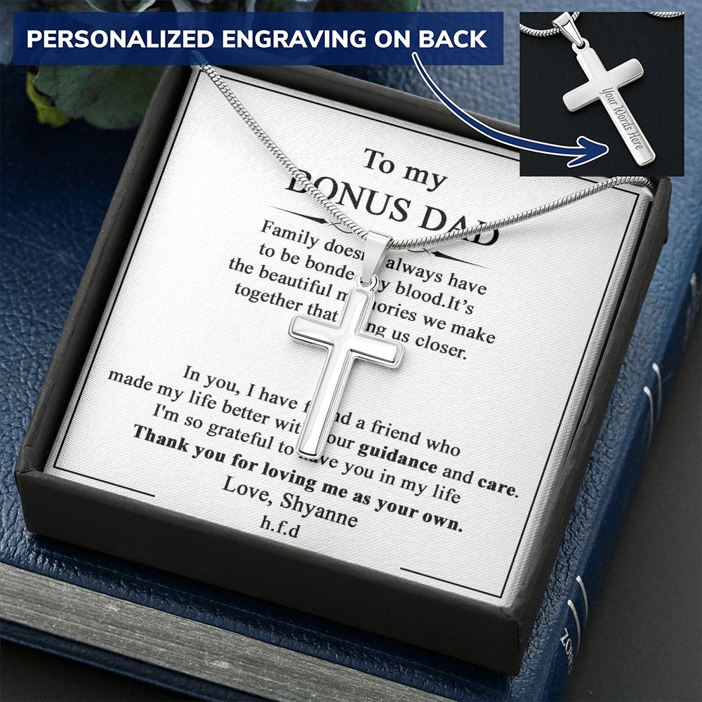 Cross Necklace for Men Black Silver Gold Stainless Steel Christian Bible Verse Jewelry Birthday Graduation Fathers Day Valentine's Day Christmas Gifts for Men Son Husband Boyfriend Dad Friends2 Personalized Cross Necklace