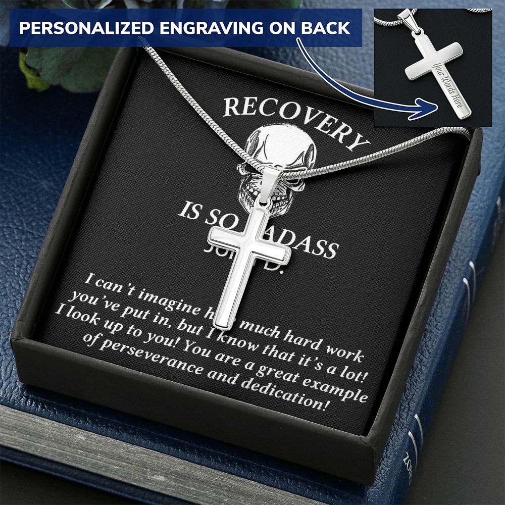 Cross Necklace for Men Black Silver Gold Stainless Steel Christian Bible Verse Jewelry Birthday Graduation Fathers Day Valentine's Day Christmas Gifts for Men Son Husband Boyfriend Dad Friends Personalized Cross Necklace