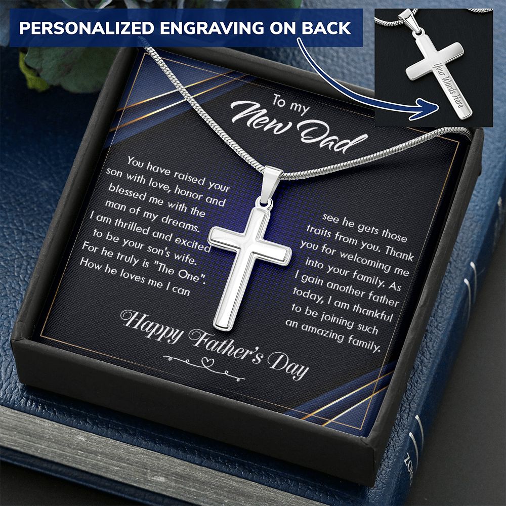 Cross Necklace for Men Black Silver Gold Stainless Steel Christian Bible Verse Jewelry Birthday Graduation Fathers Day Valentine's Day Christmas Gifts for Men Son Husband Boyfriend Dad Friends4 Personalized Cross Necklace