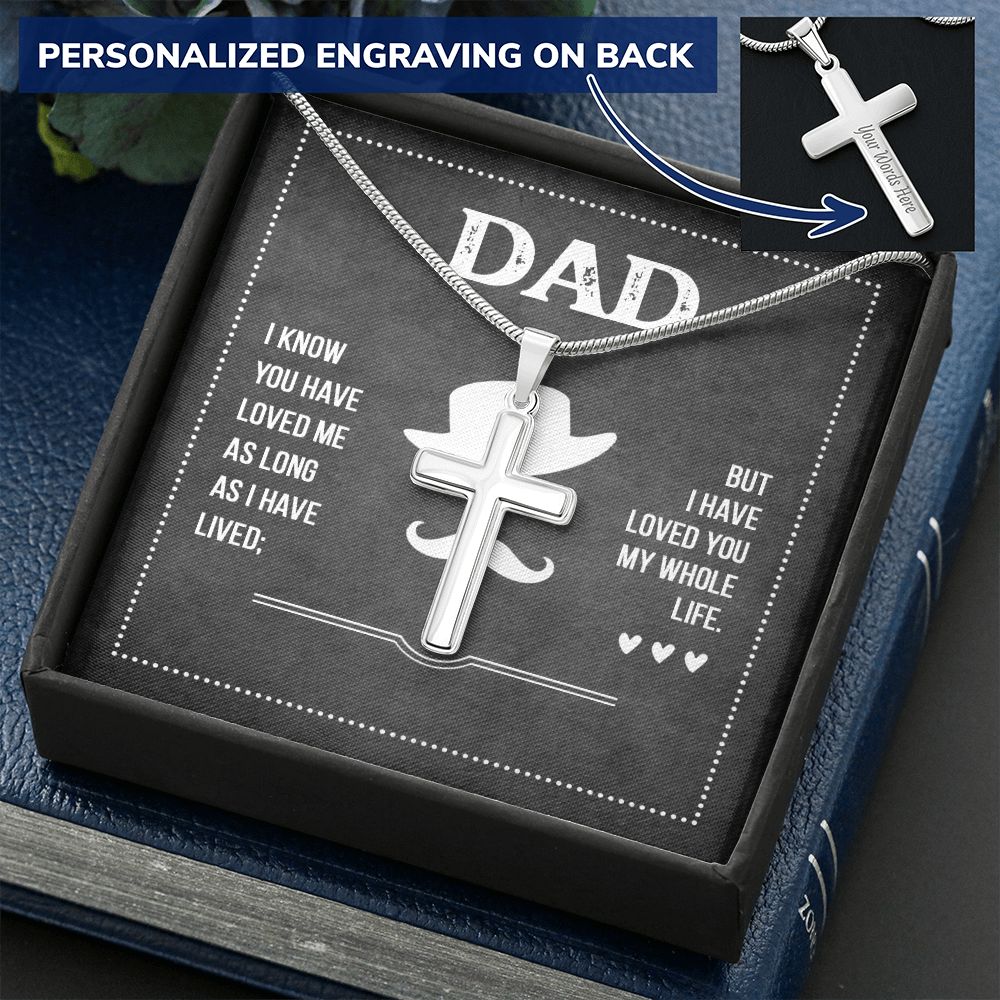 Sterling Silver Cross Necklace Gifts for Men, Cross Necklace for Men Religious Gifts for Men Baptism Gifts Anniversary Valentines Day Gifts for Him Fathers Day Christmas Gifts for Dad Son Boyfriend