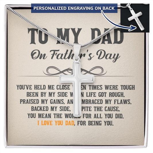 To My Dad Necklace, Ideas Gifts From Daughter Son, Custom Jewelry, Personalized Fathers Day Gift Ideas for Men, Papa Gift Gift Dad Jewelry Pendant Necklace Father Gift