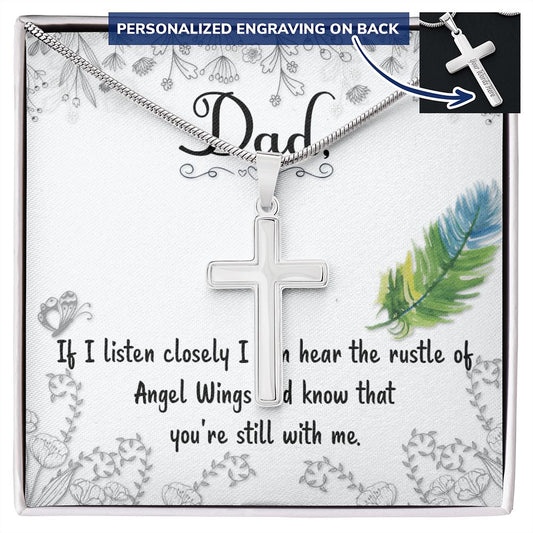 To My Dad Necklace Pendant Gift From Daughter Or Son Necklace If I Listen Closely Happy Father's Day, To Dad Father In Law Gifts On Birthday Anniversary