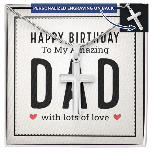 To My Dad Necklace, Ideas Gifts From Daughter Son, Custom Jewelry, Personalized Fathers Day Gift Ideas for Men, Papa Gift Gift Dad Jewelry Pendant Necklace Father Gift