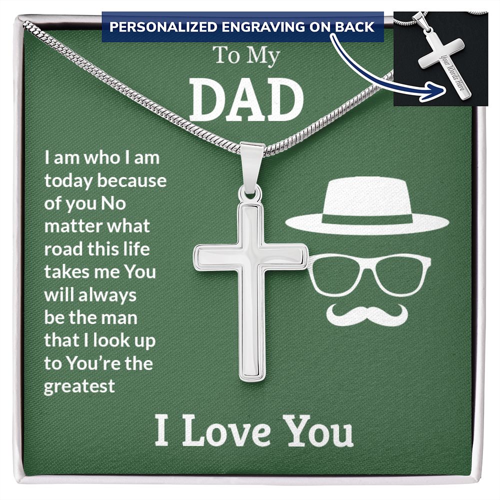 Sterling Silver Cross Necklace Gifts for Men, Cross Necklace for Men Religious Gifts for Men Baptism Gifts Anniversary Valentines Day Gifts for Him Fathers Day Christmas Gifts for Dad Son Boyfriend
