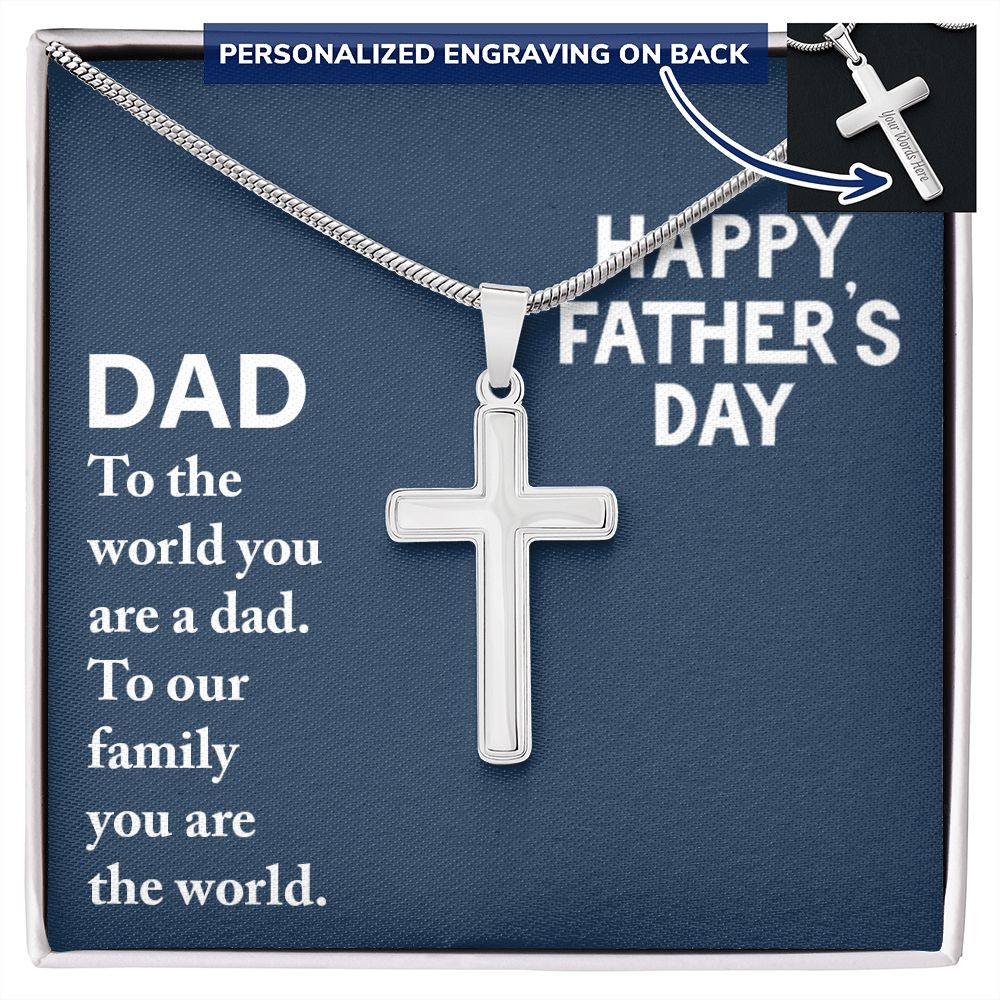 Sterling Silver Cross Necklace Gifts for Men, Cross Necklace for Men Religious Gifts for Men Baptism Gifts Anniversary Valentines Day Gifts for Him Fathers Day Christmas Gifts for Dad Son Boyfriend Personalized Cross Necklace