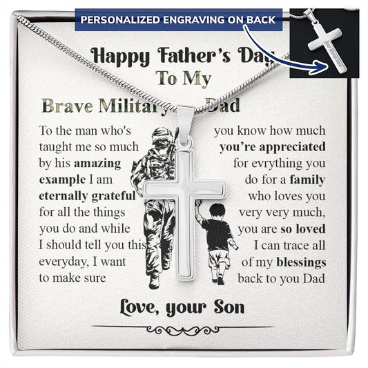 To My Dad Necklace, Ideas Gifts From Daughter Son, Custom Jewelry, Personalized Fathers Day Gift Ideas for Men, Papa Gift Gift Dad Jewelry Pendant Necklace Father Gift