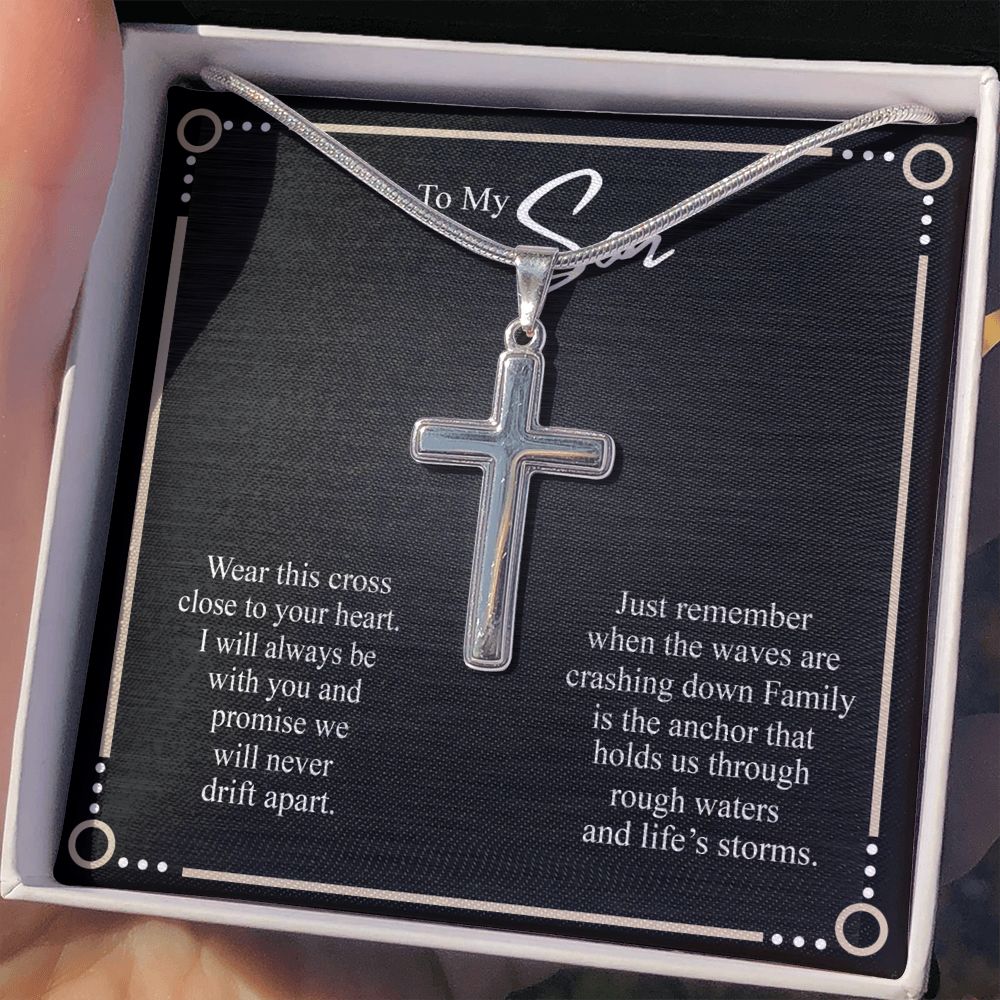 To My Son Necklace From Mom, Son Gifts From Mom and Dad, Mother and Son Necklace, Birthday Gift For My Son Graduation Christmas Faith Cross Necklace Present9 Personalized Cross Necklace