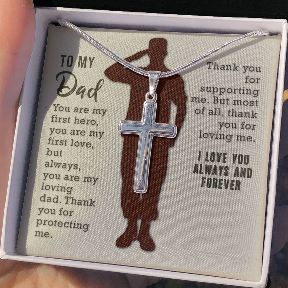 Sterling Silver Cross Necklace Gifts for Men, Cross Necklace for Men Religious Gifts for Men Baptism Gifts Anniversary Valentines Day Gifts for Him Fathers Day Christmas Gifts for Dad Son Boyfriend