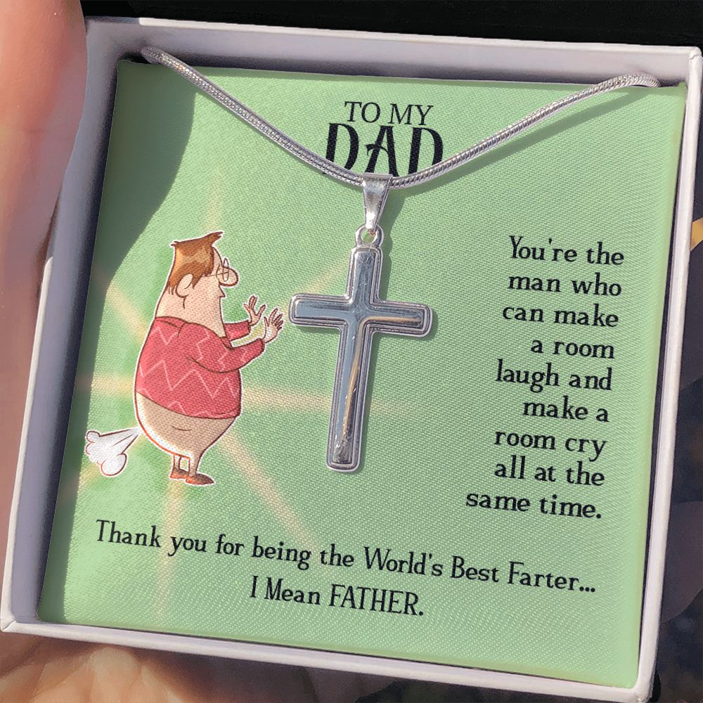 Sterling Silver Cross Necklace Gifts for Men, Cross Necklace for Men Religious Gifts for Men Baptism Gifts Anniversary Valentines Day Gifts for Him Fathers Day Christmas Gifts for Dad Son Boyfriend