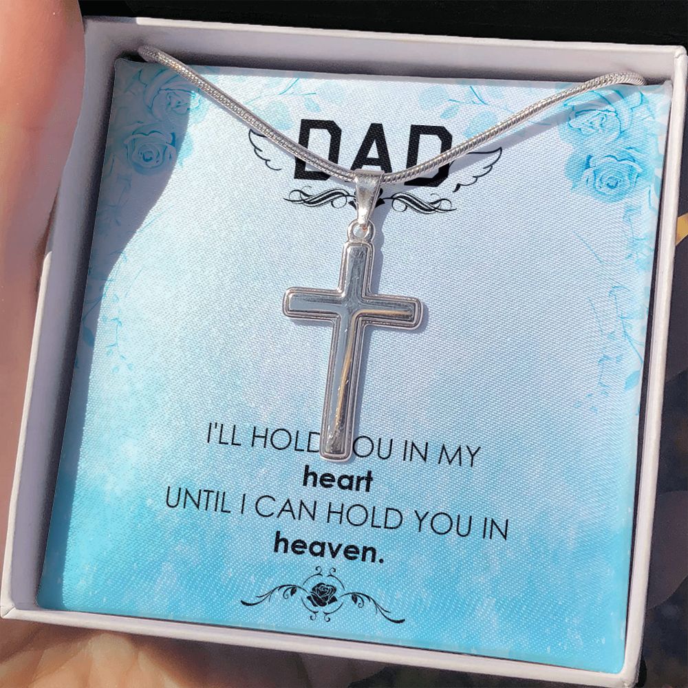 To My Dad Wings Necklace Pendant Gift From Daughter Or Son Necklace I'll Hold You Happy Father's Day, To Dad Father In Law Gifts On Birthday Anniversary