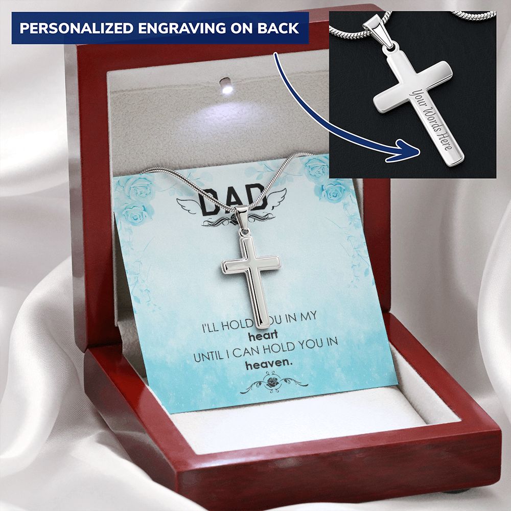Sterling Silver Cross Necklace Gifts for Men, Cross Necklace for Men Religious Gifts for Men Baptism Gifts Anniversary Valentines Day Gifts for Him Fathers Day Christmas Gifts for Dad Son Boyfriend