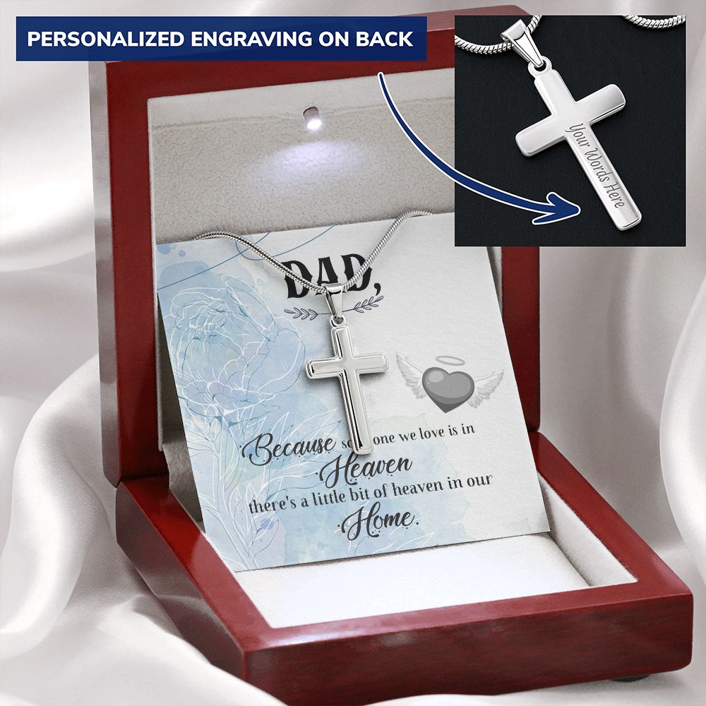 To My Dad Necklace Pendant Gift From Daughter Or Son Necklace Someone We Love Happy Father's Day, To Dad Father In Law Gifts On Birthday Anniversary