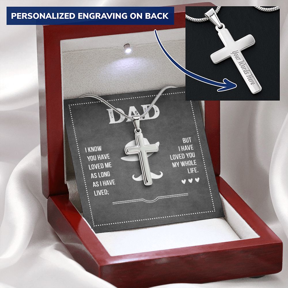Sterling Silver Cross Necklace Gifts for Men, Cross Necklace for Men Religious Gifts for Men Baptism Gifts Anniversary Valentines Day Gifts for Him Fathers Day Christmas Gifts for Dad Son Boyfriend