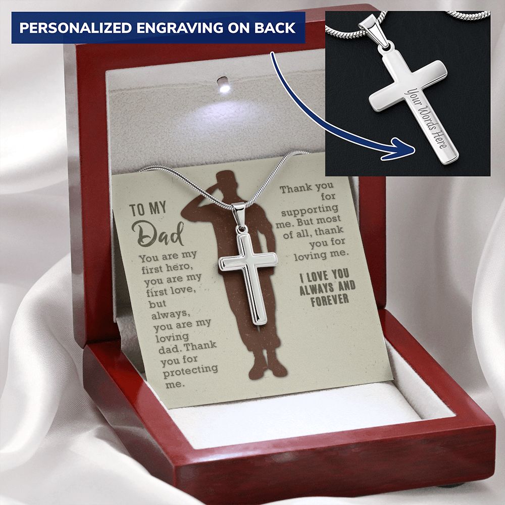 Sterling Silver Cross Necklace Gifts for Men, Cross Necklace for Men Religious Gifts for Men Baptism Gifts Anniversary Valentines Day Gifts for Him Fathers Day Christmas Gifts for Dad Son Boyfriend