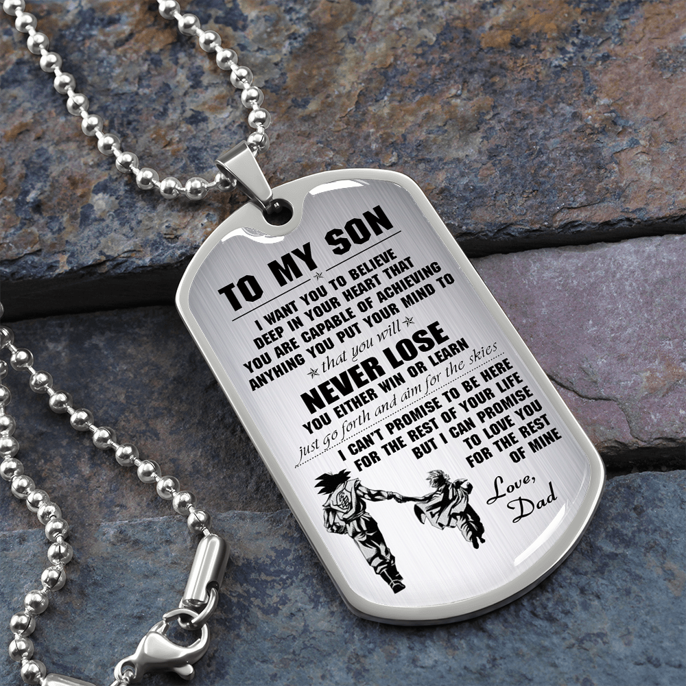 To My Son Dog Tag - Father And Son Dog Tag Pendant Gift From Daddy's 176412901160