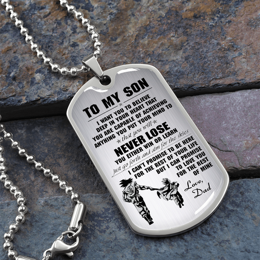 To My Son Dog Tag - Father And Son Dog Tag Pendant Gift From Daddy's 176412901160