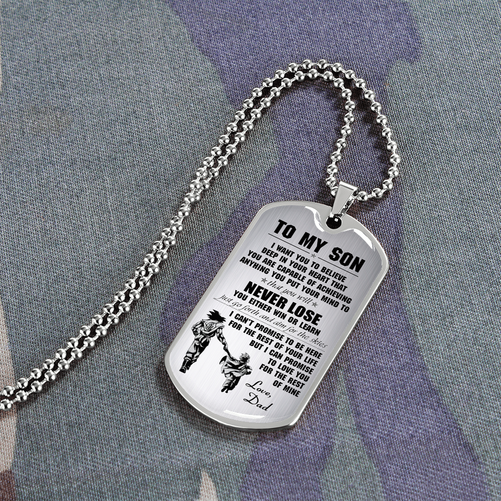 To My Son Dog Tag - Father And Son Dog Tag Pendant Gift From Daddy's 176412901160