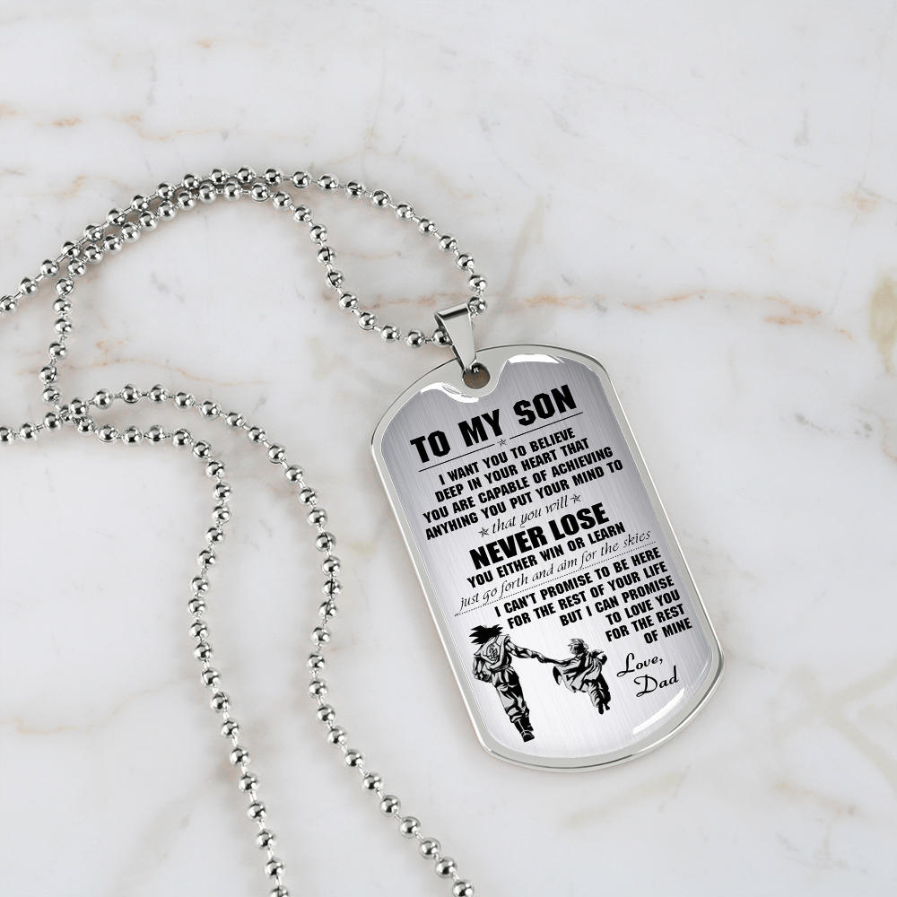 To My Son Dog Tag - Father And Son Dog Tag Pendant Gift From Daddy's 176412901160