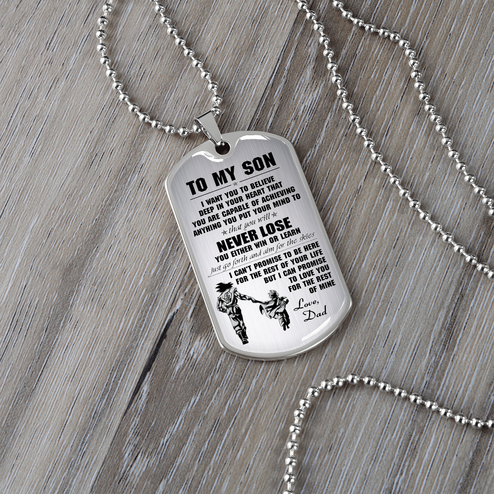 To My Son Dog Tag - Father And Son Dog Tag Pendant Gift From Daddy's 176412901160