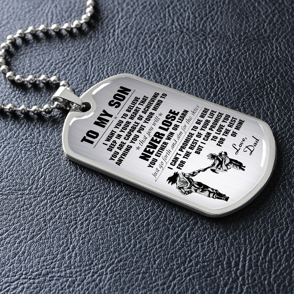 To My Son Dog Tag - Father And Son Dog Tag Pendant Gift From Daddy's 176412901160