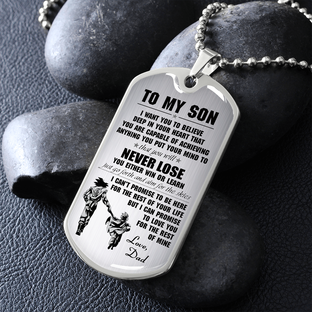 To My Son Dog Tag - Father And Son Dog Tag Pendant Gift From Daddy's 176412901160