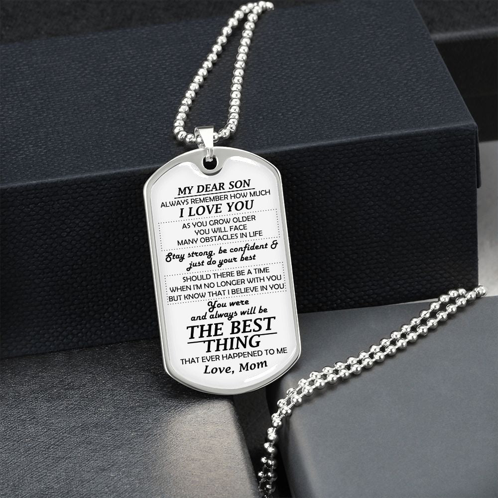 Mother And Son Dog Tag - To My Son Love Mom Pendant Necklace Gifts From Mommy 173748989778